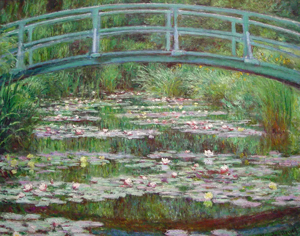 Japanese Footbridge 1899 in Detail Claude Monet